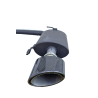 Sportauspuff Ulter Sport 101-406 mit Carbon Endrohren oval für AUDI A4 typ 8K (2008-2015)