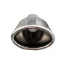 CARTUNER Auspuffblende Endrohr oval 95x65mm abgeschrägt Edelstahl für 50mm Anschluß