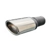 CARTUNER Auspuffblende Endrohr oval 95x65mm abgeschrägt Edelstahl für 50mm Anschluß