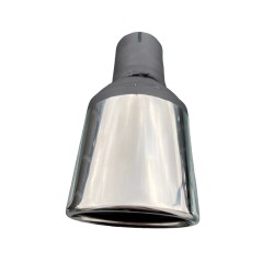 CARTUNER Auspuffblende Endrohr oval 95x65mm abgeschrägt Edelstahl für 50mm Anschluß