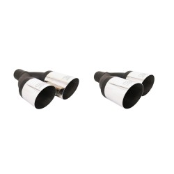 Ulter Sport Auspuffblenden Endrohre N2-08-1* 2x 80mm abgeschrägt versetzt