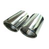 Auspuffblende Endrohr Doppelrohr 2x 76mm für BMW E60 E61 520 523 525 530 535