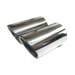 Auspuffblende Endrohr Doppelrohr 2x 76mm für BMW E60 E61 520 523 525 530 535