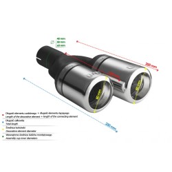 Endrohr Ultersport N2-07-1L Rund 80mm