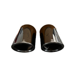 Auspuffblende für AUDI Q7 3.0 TDI Quattro 2006–2013 Edelstahl schwarz 95mm