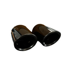 Auspuffblende für AUDI Q7 3.0 TDI Quattro 2006–2013 Edelstahl schwarz 95mm