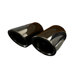 Auspuffblende für AUDI Q7 3.0 TDI Quattro 2006–2013 Edelstahl schwarz 95mm