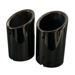 Auspuffblende für AUDI Q7 3.0 TDI Quattro 2006–2013 Edelstahl schwarz 95mm
