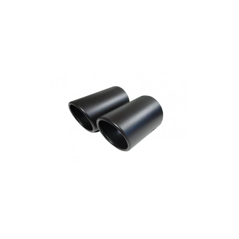 CARTUNER Auspuffblende Endrohr für 5er BMW E60 E61 Edelstahl Ø80mm schwarz