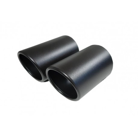 CARTUNER Auspuffblende Endrohr für 5er BMW E60 E61 Edelstahl Ø80mm schwarz