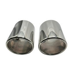 Auspuffblenden für AUDI A6 C6 4F BJ 2004-2011 Edelstahl 100mm Blende Auspuff