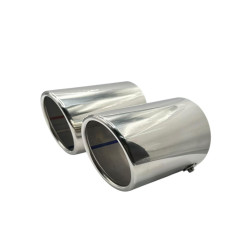 Auspuffblenden für AUDI A6 C6 4F BJ 2004-2011 Edelstahl 100mm Blende Auspuff
