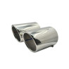 Auspuffblenden für AUDI A6 C6 4F BJ 2004-2011 Edelstahl 100mm Blende Auspuff