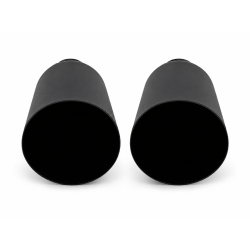 2x Auspuffblenden Endrohre Endrohrsatz Ø100mm schwarz Anschluß bis zu 60mm