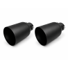 2x Auspuffblenden Endrohre Endrohrsatz Ø100mm schwarz Anschluß bis zu 60mm
