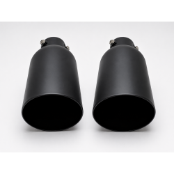 2x Auspuffblenden Endrohre Endrohrsatz Ø100mm schwarz Anschluß bis zu 60mm