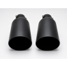 2x Auspuffblenden Endrohre Endrohrsatz Ø100mm schwarz Anschluß bis zu 60mm