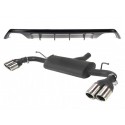 Duplex Sportauspuff Ulter Sport d108-435/70RS mit Diffusor